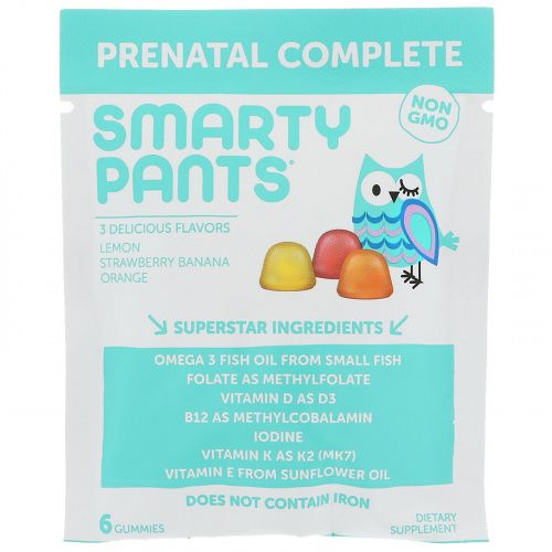 SmartyPants, Полноценные мультивитамины для беременных, 15 пакетов