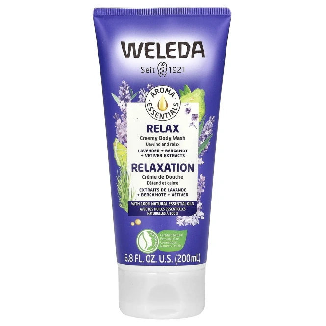 Weleda, Крем-гель для душа, расслабляющий, с экстрактами лаванды, бергамота и ветивера, 200 мл (6,8 жидк. унц.)