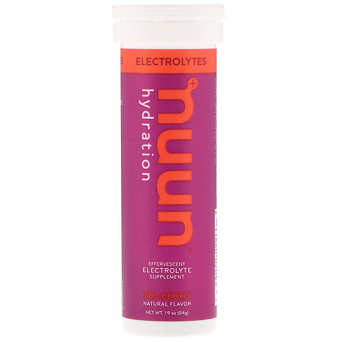 Nuun, Активная добавка, обогащенная природными электролитами, Tri-Berry, 10 таблеток
