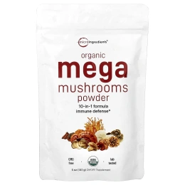 Micro Ingredients, органический гриб MegaMushrooms в порошке, 141 г (5 унций)