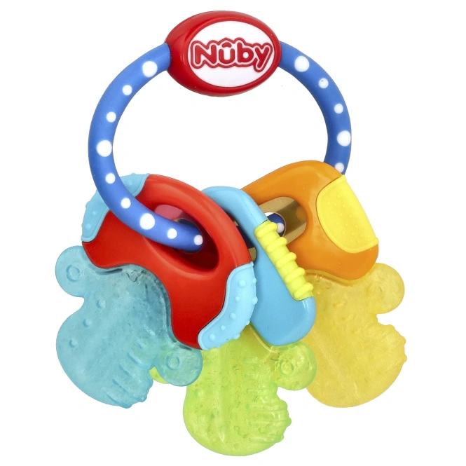Nuby, Ключи IcyBite, для детей от 3 месяцев, синие, 1 штука