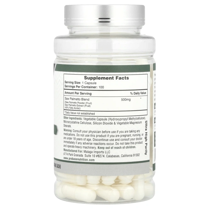 Probase Nutrition, Сереноа, 500 мг, 100 капсул