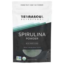Terrasoul Superfoods, спирулина в порошке, 170 г (6 унций)