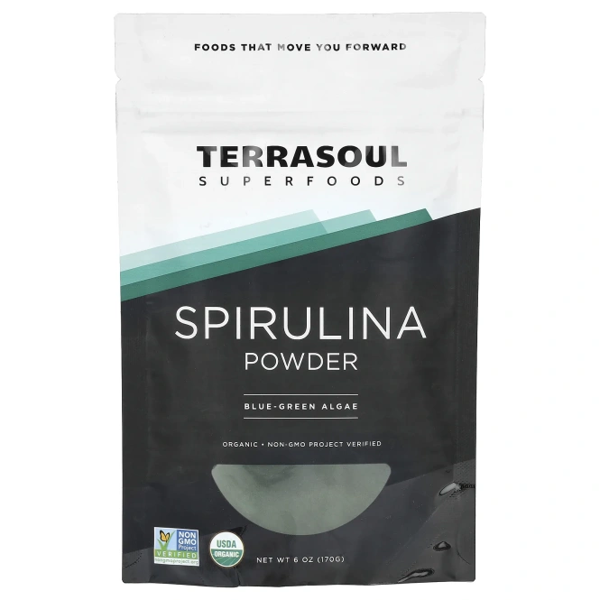 Terrasoul Superfoods, спирулина в порошке, 170 г (6 унций)