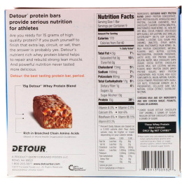 Detour, Батончики из сывороточного белка с кусочками шоколада и карамелью, 9 батончиков по 1,5 унции (43 г) каждый