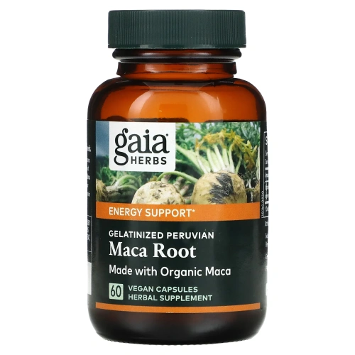 Gaia Herbs, Корень маки, 60 растительных капсул