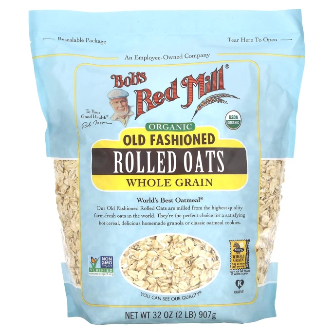 Bob's Red Mill, Органические аутентичные Овсяные хлопья 32 унции