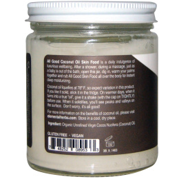 All Good Products, Органическое кокосовое масло, питание кожи, кокос, 7.5 ж.унций (222 мл)