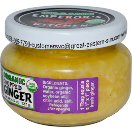 Great Eastern Sun, Органический рубленый имбирь, 4,5 унций (127 г)