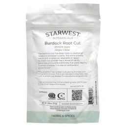 Starwest Botanicals, Органические отрезки корня лопуха, 75,1 г (2,65 унции)