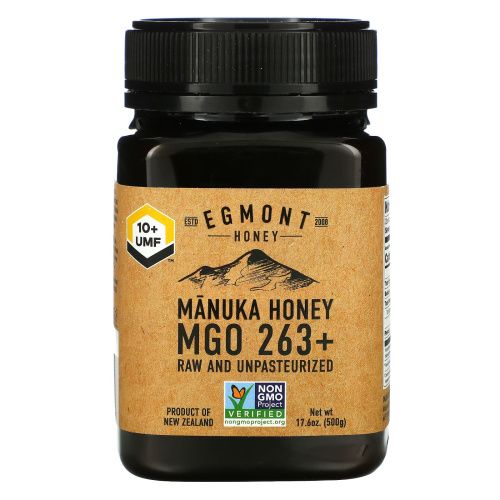 Egmont Honey, Мед манука, необработанный и непастеризованный, 263+ MGO, 500 г (17,6 унции)