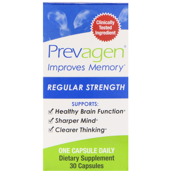 Prevagen (Quincy-Bioscience), Prevagen, Regular Strength, 30 Capsules