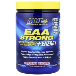 MHP, EAA Strong ™ + Energy, малиновый лимонад, 300 г (10,6 унции)