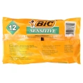 BIC, Sensitive, одноразовые бритвенные станки с одним лезвием, 12 шт.