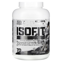 Nutrex Research, IsoFit Protein, протеин с печеньем и сливками, 2450 г (5,4 фунта)