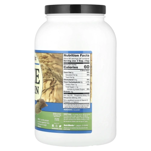 NutriBiotic, Растительный рисовый белок, 3 фунта (1,36 кг)