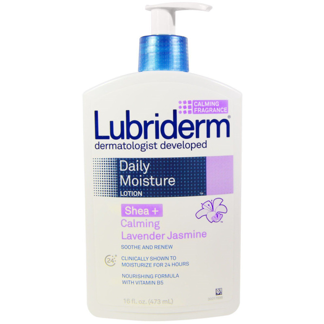 Lubriderm, Ежедневный увлажняющий лосьон, ши + успокаивающая лаванда и жасмин, 16 жидк. унц. (473 мл)