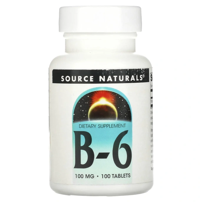 Source Naturals, Витамин В-6, 100 мг, 100 таблеток