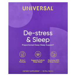 Universal U, De-Stress & Sleep, 30 Pill Packs
