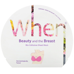 When Beauty, Beauty and the Breast, Bio-Cellulose Sheet Mask, 2 Sheets, 0.5 fl oz (15 ml) Each