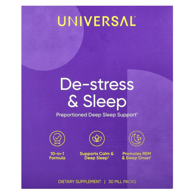 Universal U, De-Stress & Sleep, 30 Pill Packs