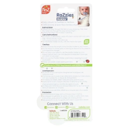 RaZbaby, Держатель для пустышки RaZzies, от 0 месяцев, синий / серый``, 2 держателя