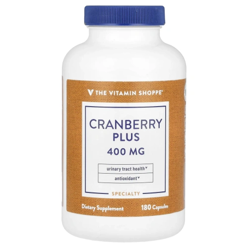 The Vitamin Shoppe, Клюква плюс, 400 мг, 180 капсул