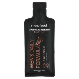 Codeage, Nanofood, ежедневная формула для мужчин, липосомальная технология доставки, незаменимые витамины и омега-3, персик, 30 пакетиков по 15 мл (0,5 жидк. унции) каждый