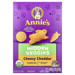 Annie's Homegrown, Органические сырные крекеры из чеддера со скрытыми овощами, 213 г (7,5 унции)