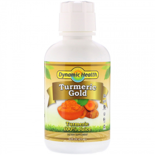 Dynamic Health  Laboratories, Turmeric Gold, 100% Turmeric Juice, 16 fl oz (473 ml)