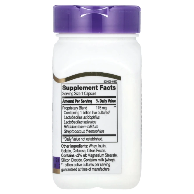 21st Century, Пробиотическая смесь бактерий Acidophilus, 100 капсул