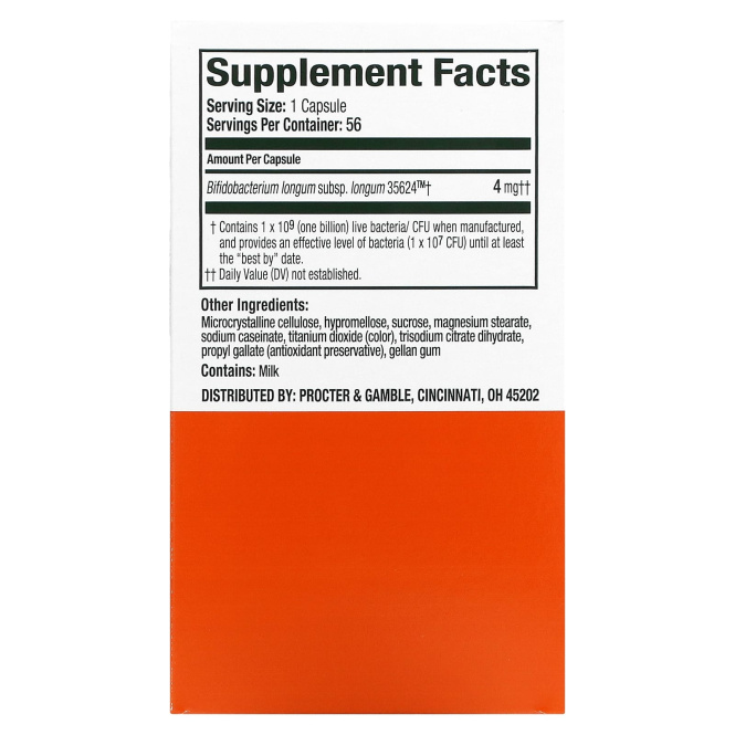 Align Probiotics, Поддержка пищеварения 24/7, пробиотическая добавка, 56 капсул