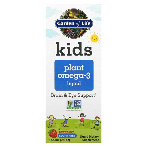Garden of Life, Kids Plant Omega-3, Strawberry 2 fl oz (57.5 mL)  Liquid