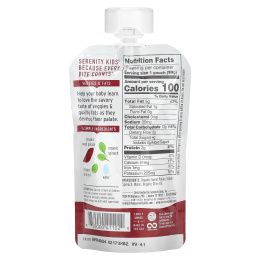 Serenity Kids, Органический батат и шпинат с оливковым маслом, от 6 месяцев, 99 г (3,5 унции)