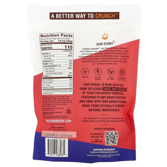 Catalina Crunch, Keto Friendly, фруктовые хлопья, 227 г (8 унций)