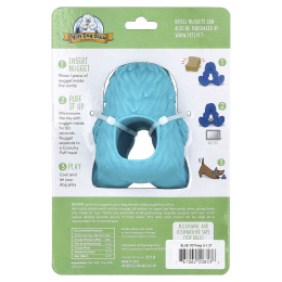 Yeti Dog Chew, Puff & Play, дозатор лакомств, жевательные таблетки для собак, йети, синий, 4 жевательных конфеты, 1 дозатор