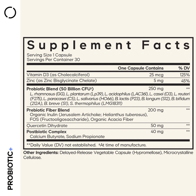 Codeage, Probiotic+, 30 растительных капсул