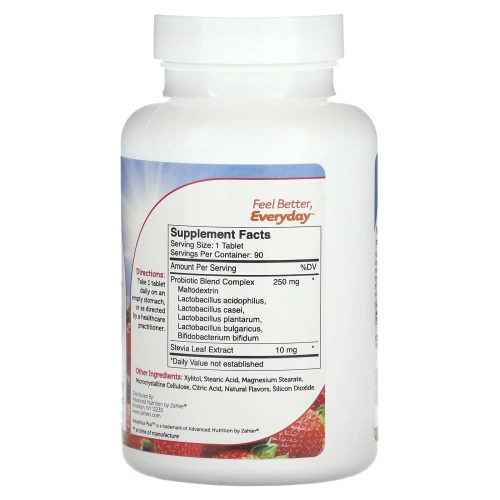Zahler, Кидофилус плюс, пробиотическая формула для детей, ягодный вкус, 90 жевательных таблеток