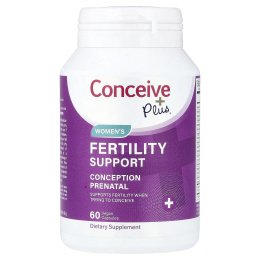Conceive Plus, средство для поддержки женской фертильности, 60 веганских капсул