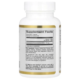California Gold Nutrition, NMN (никотинамид мононуклеотид), 175 мг, 60 растительных капсул