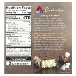 Atkins, Endulge ™, Treat, шоколадно-кокосовый батончик, 5 батончиков, 40 г (1,41 унции)