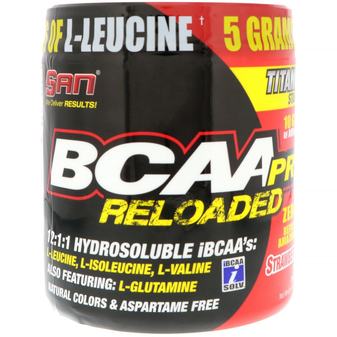 SAN Nutrition, BCAA-Pro Reloaded, Клубника и киви, 4 унц. (114.7 г)