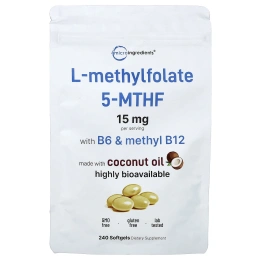 Micro Ingredients, L-метилфолат, 240 капсул