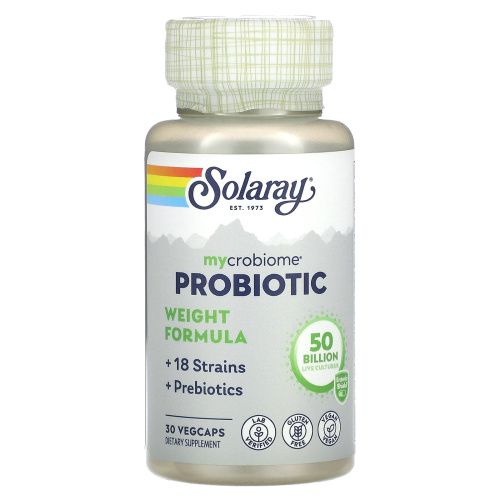 Solaray, Mycrobiome Probiotic Weight Formula, 50 Billion, 30 Enteric VegCaps