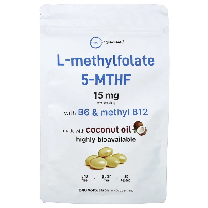 Micro Ingredients, L-метилфолат, 240 капсул