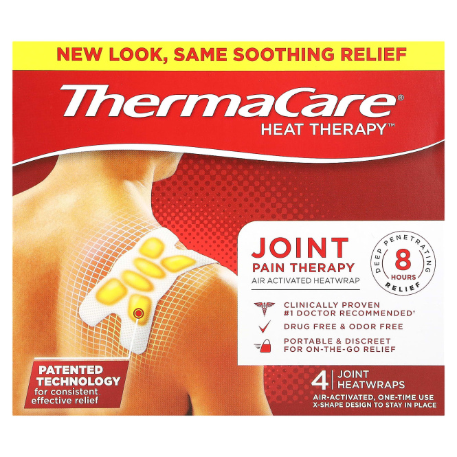 ThermaCare, Joint Pain Therapy, 4 тепловых обертывания
