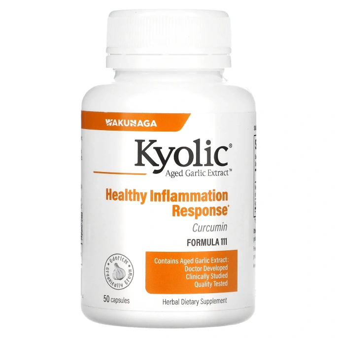 Kyolic, Aged Garlic Extract, куркумин, 50 капсул