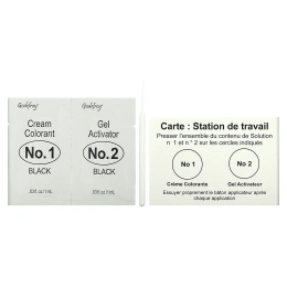 Godefroy, Мгновенный оттенок для бровей, Natural Black, 3 комплекта для нанесения