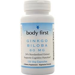 Body First, Гинкго билоба (60 мг) 120 вегетарианских капсул