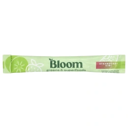 Bloom, зелень и суперфуды, клубника и киви, 15 пакетиков по 6,05 г (0,21 унции)